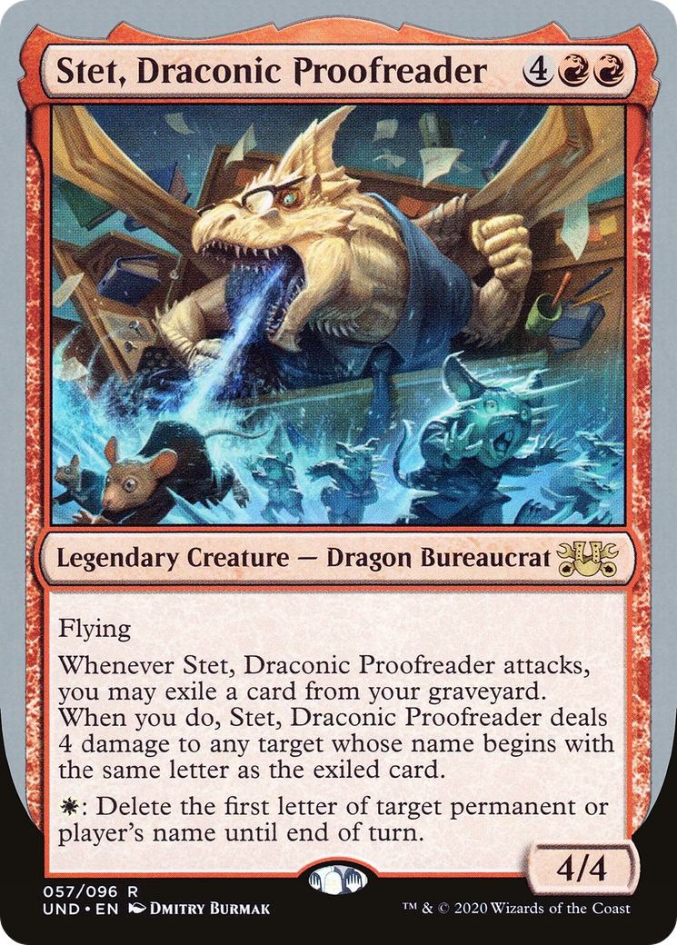 Image of Stet, Draconic Proofreader (UND-057) - Unsanctioned