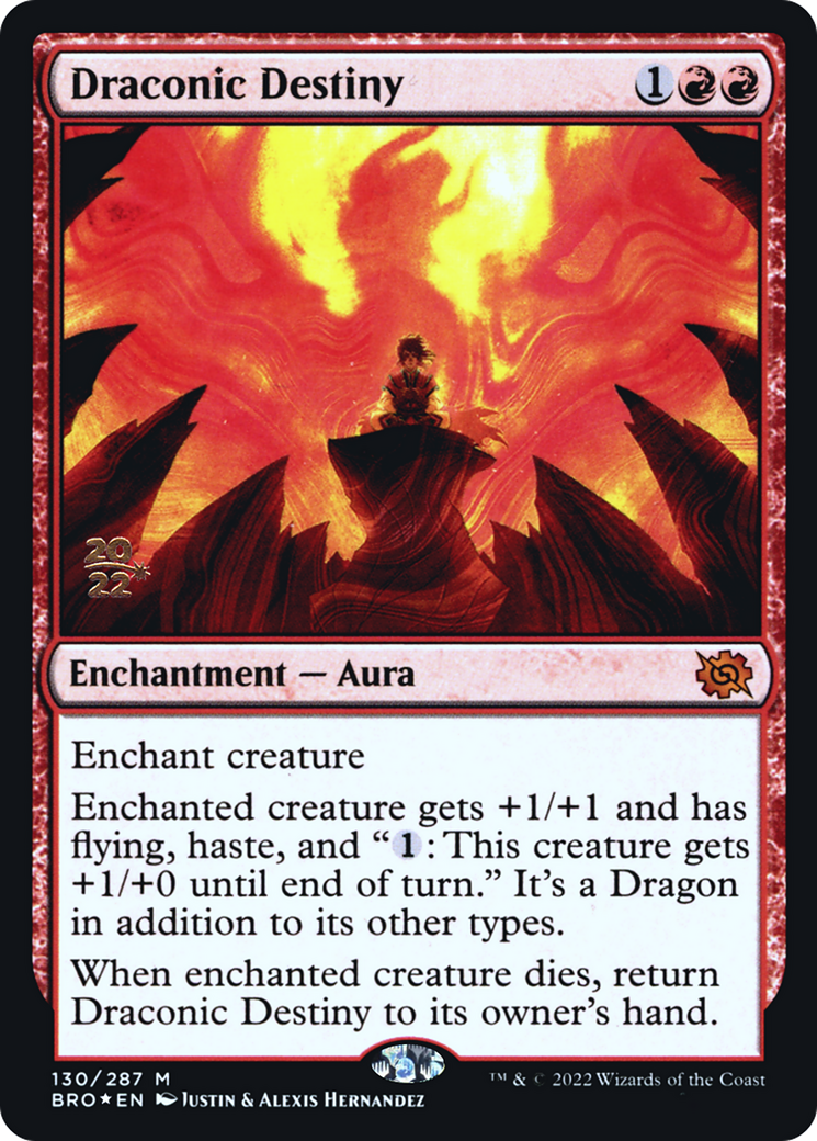 Image of Draconic Destiny (PRE-130S) - The Brothers' War Promos Foil