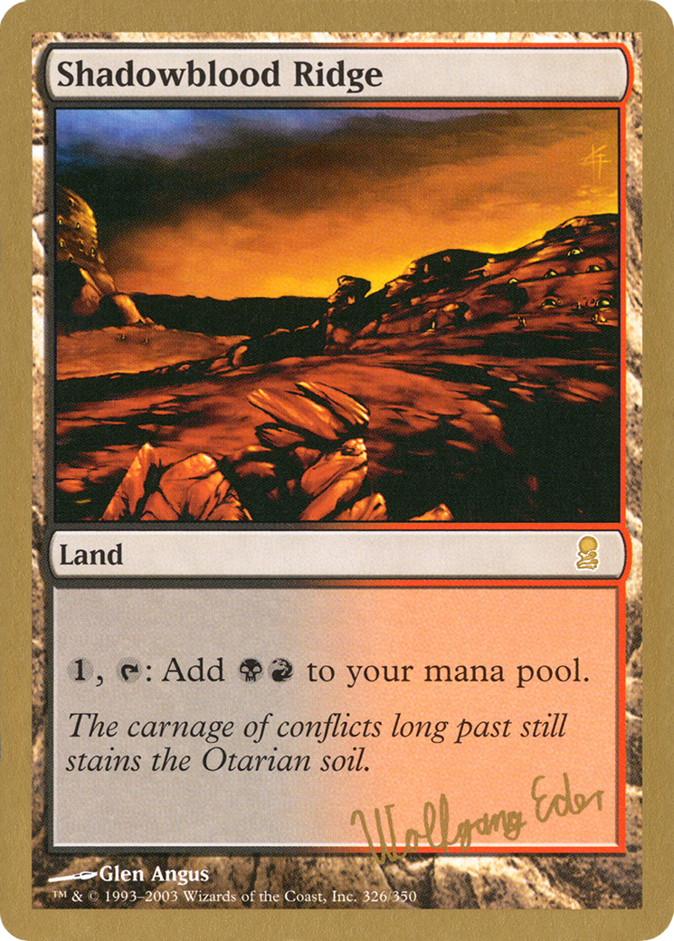 Image of Shadowblood Ridge - 2003 Wolfgang Eder (ODY) (WCD-) - World Championship Decks 2003