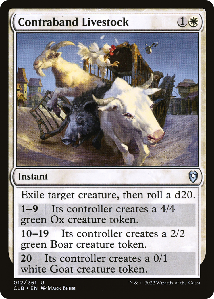 Image of Contraband Livestock (CLB-012) - Commander Legends: Battle for Baldur's Gate Foil