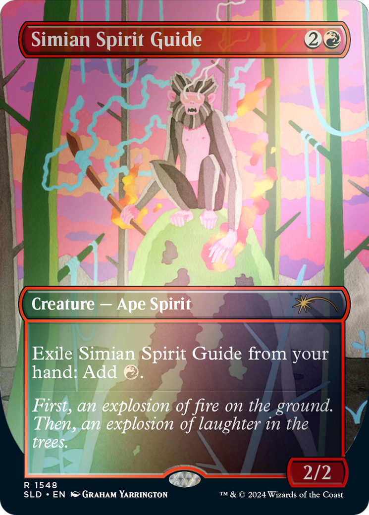 Image of Simian Spirit Guide (Rainbow Foil) (SLD-1548★) - Secret Lair Drop (Borderless) Foil
