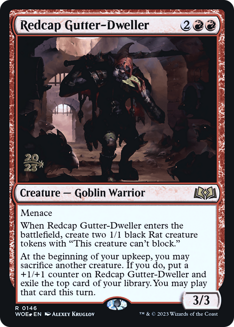 Image of Redcap Gutter-Dweller (PRE-146) - Wilds of Eldraine Promos Foil