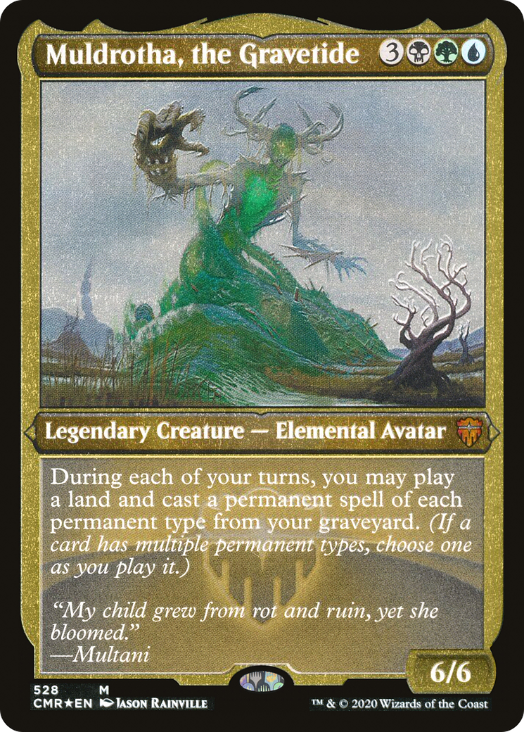 Image of Muldrotha, the Gravetide (Foil Etched) (CMR-528) - Commander Legends Foil