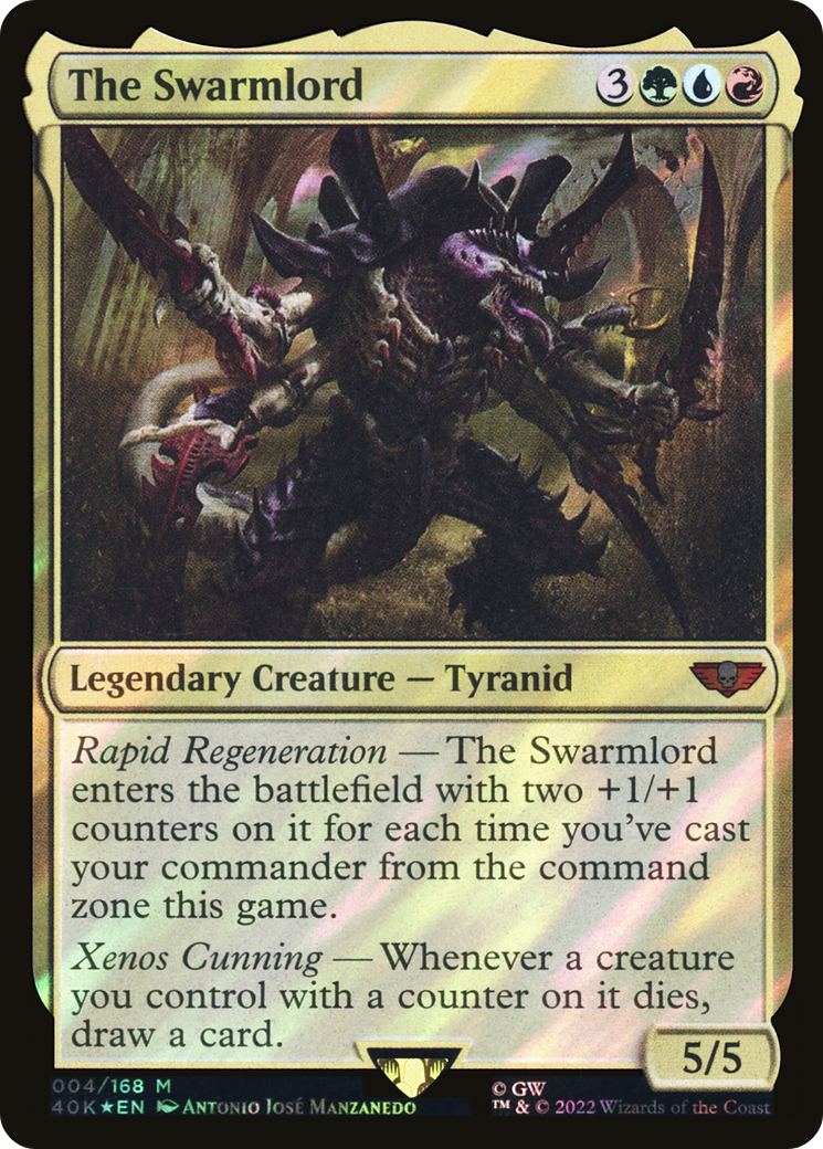 Image of The Swarmlord (Surge Foil) (40K-004) - Warhammer 40,000 Commander Foil