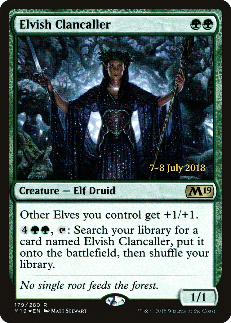 Image of Elvish Clancaller (PRE-179) - Core Set 2019 Promos Foil