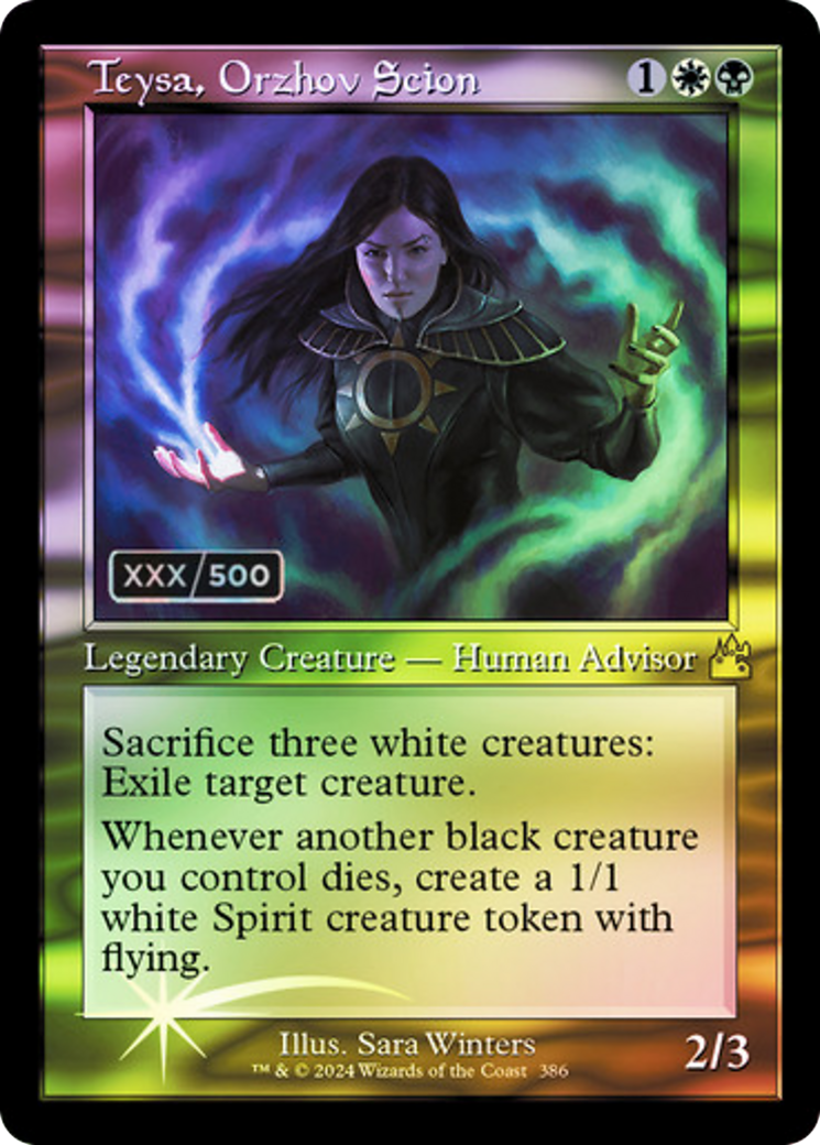 Image of Teysa, Orzhov Scion (Retro Frame) (Serial Numbered) (RVR-386) - Ravnica Remastered Foil