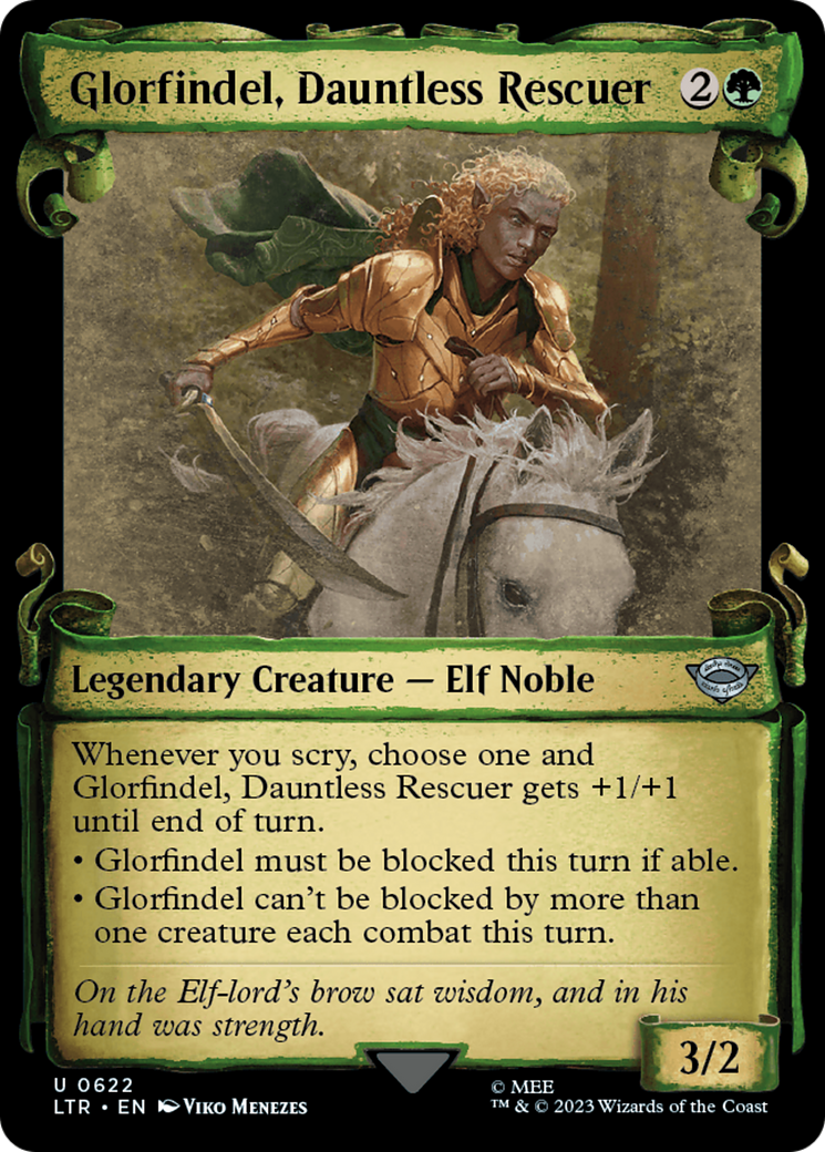 Image of Glorfindel, Dauntless Rescuer (Showcase Scrolls) (LTR-622) - The Lord of the Rings: Tales of Middle-earth: (Showcase) Foil