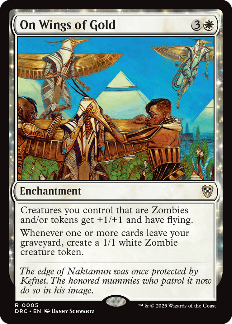 Image of On Wings of Gold (DRC-005) - Commander: Aetherdrift: (enchantment)
