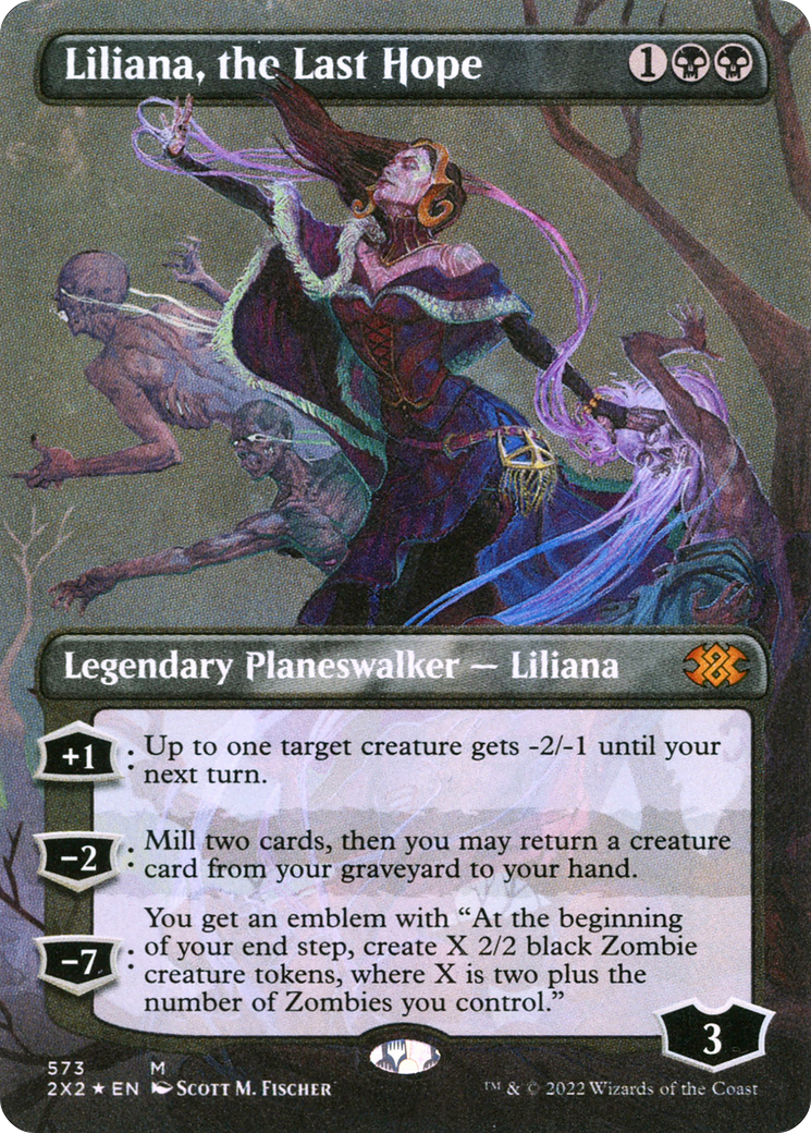 Image of Liliana, the Last Hope (Textured Foil) (2X2-573) - Double Masters 2022 (Borderless) Foil