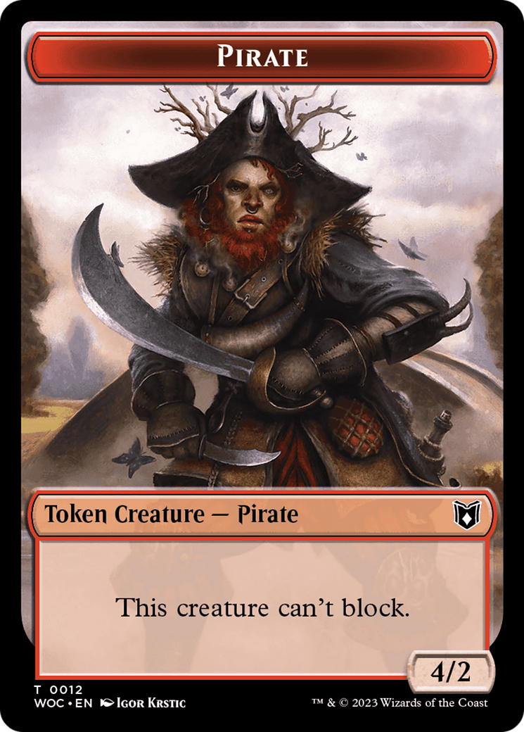 Image of Pirate (TWOC-012) - Wilds of Eldraine Commander Tokens Foil