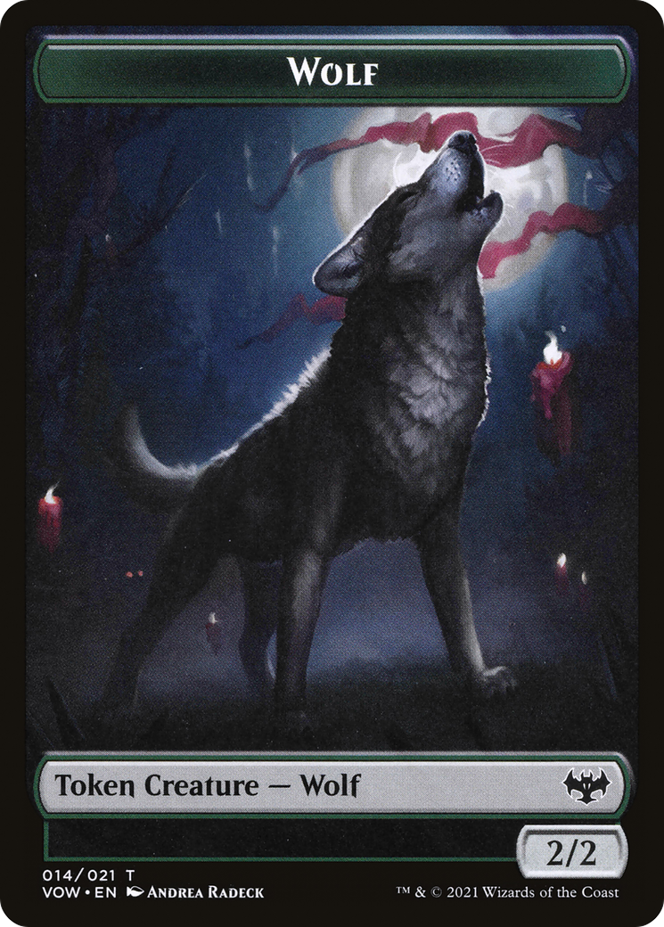 Image of Wolf (TVOW-014) - Innistrad: Crimson Vow Tokens Foil