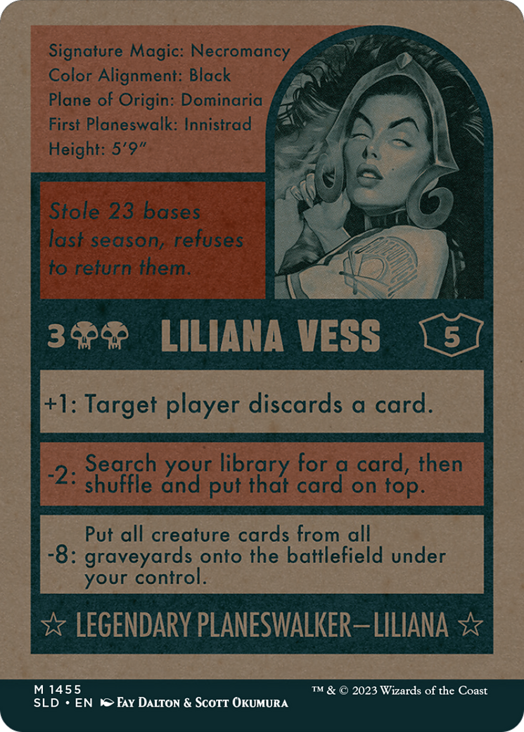 Image of Liliana Vess (1455) (SLD-1455) - Secret Lair Drop: (Full Art) (Borderless)