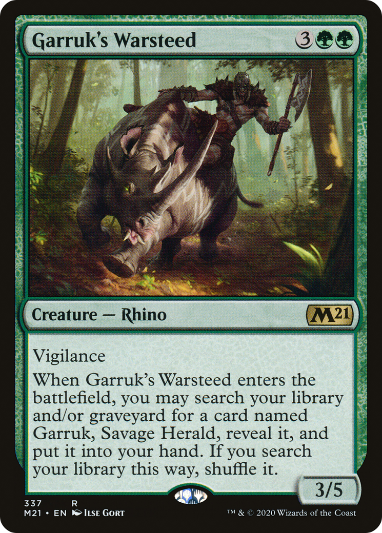 Image of Garruk's Warsteed (M21-337) - Core Set 2021