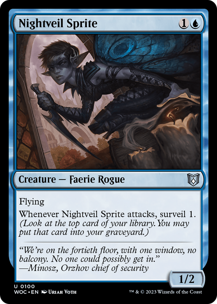 Image of Nightveil Sprite (WOC-100) - Wilds of Eldraine Commander