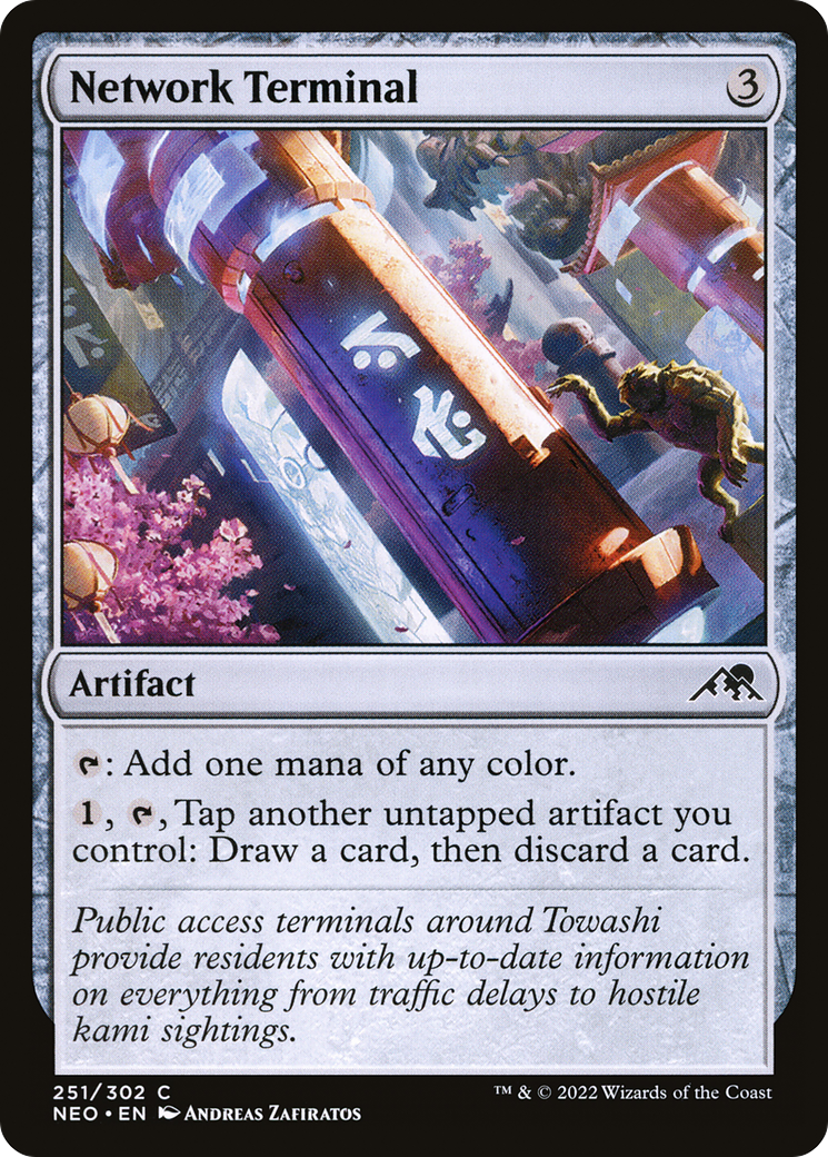 Image of Network Terminal (NEO-251) - Kamigawa: Neon Dynasty Foil