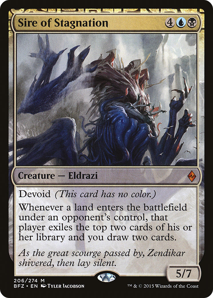 Image of Sire of Stagnation (BFZ-206) - Battle for Zendikar: (devoid) Foil