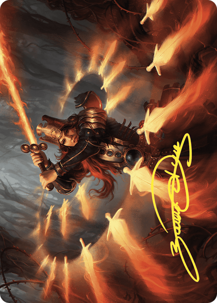 Image of Heartflame Duelist // Heartflame Duelist (AWOE-038) - Wilds of Eldraine Art Series (Borderless) Foil