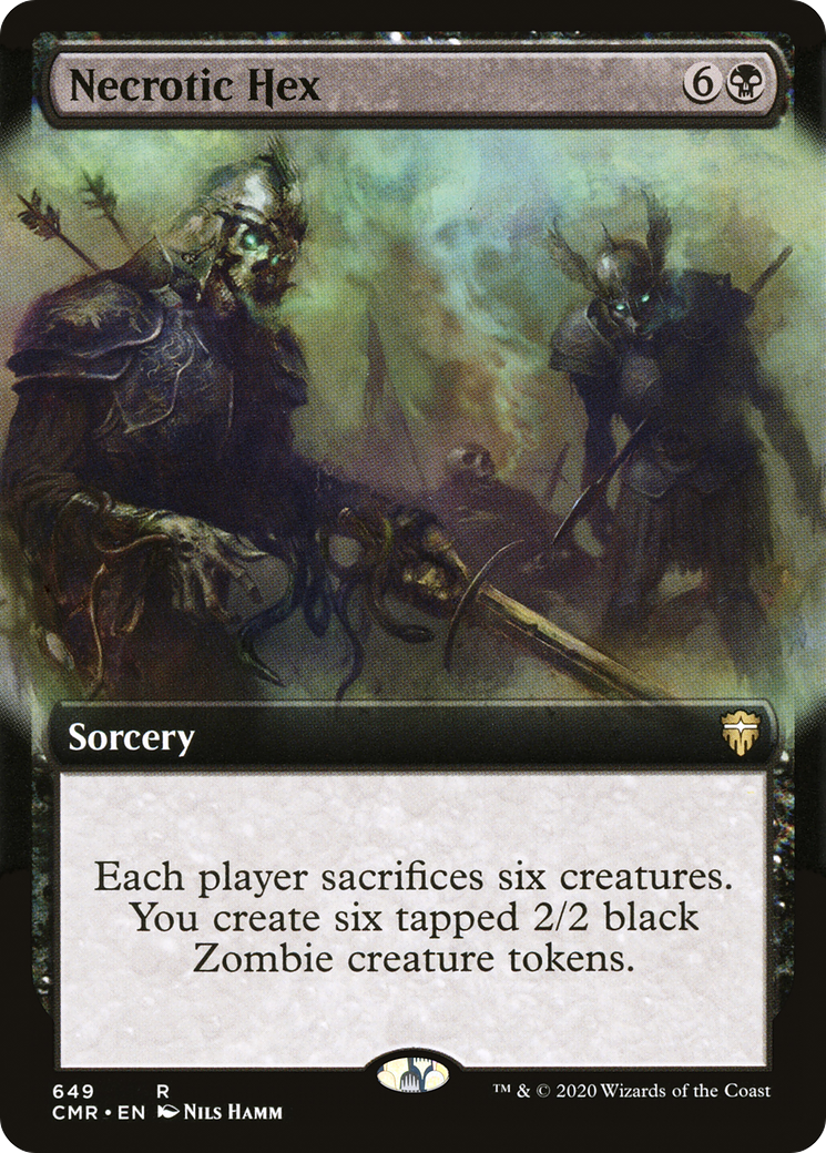 Image of Necrotic Hex (Extended Art) (CMR-649) - Commander Legends: (Extended Art)
