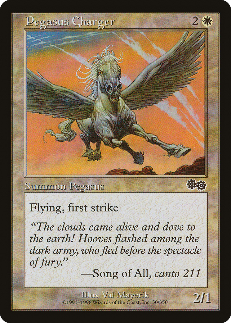 Image of Pegasus Charger (USG-030) - Urza's Saga