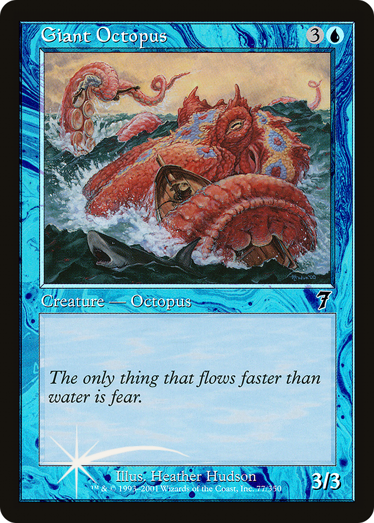 Image of Giant Octopus (7ED-077) - 7th Edition Foil