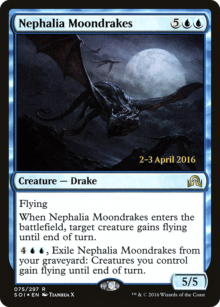 Image of Nephalia Moondrakes (PRE-075) - Shadows over Innistrad Promos Foil