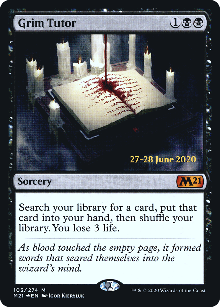 Image of Grim Tutor (PRE-103) - Core Set 2021 Promos Foil