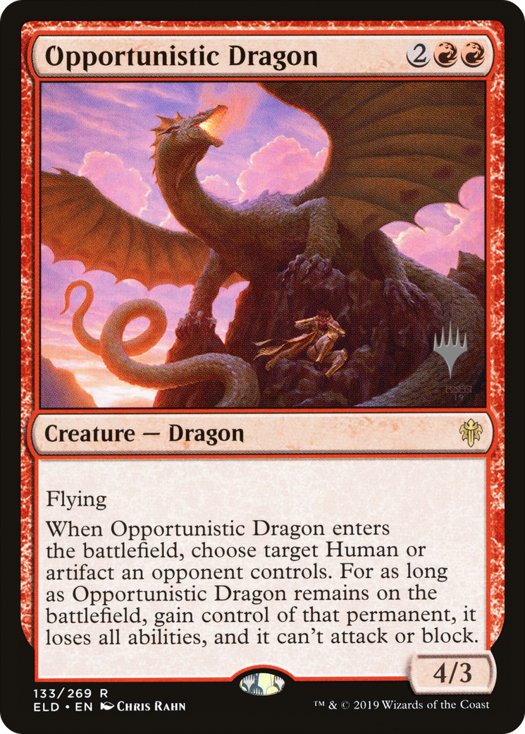 Image of Opportunistic Dragon (PPELD-133) - Throne of Eldraine Promos