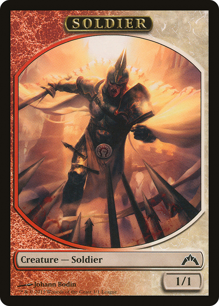 Image of Soldier Token (Gatecrash) (LEP-001) - League Tokens 2013