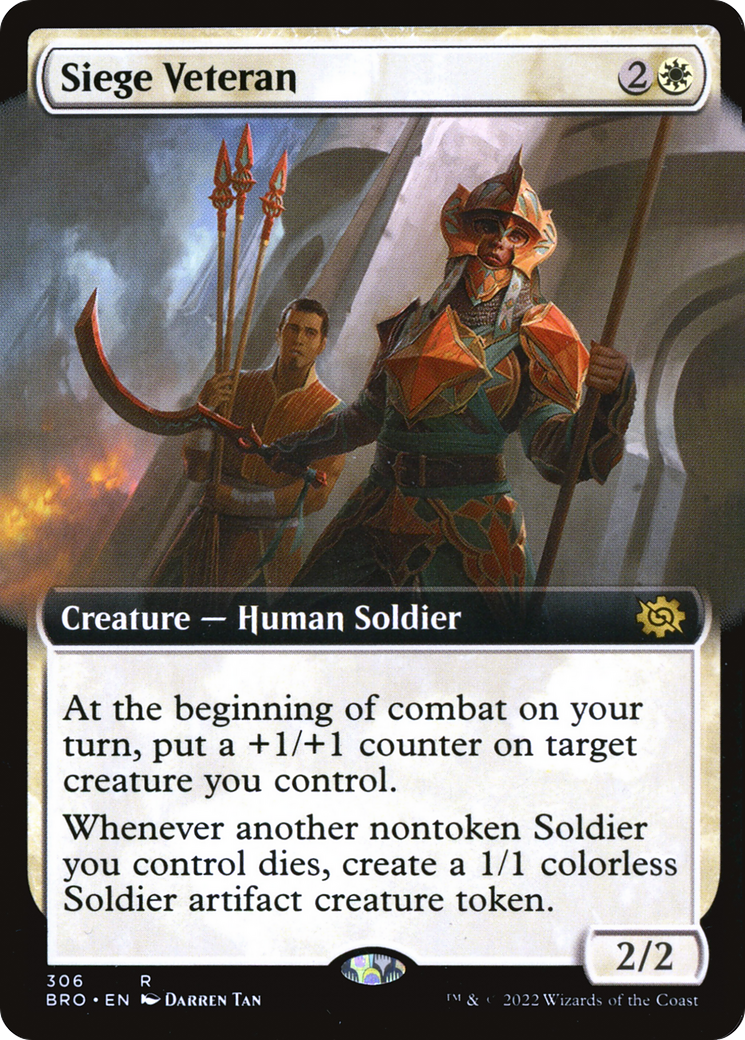 Image of Siege Veteran (Extended Art) (BRO-306) - The Brothers' War: (Extended Art)
