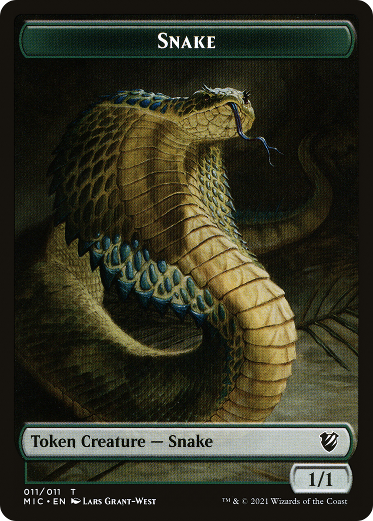 Image of Snake (TMIC-011) - Midnight Hunt Commander Tokens