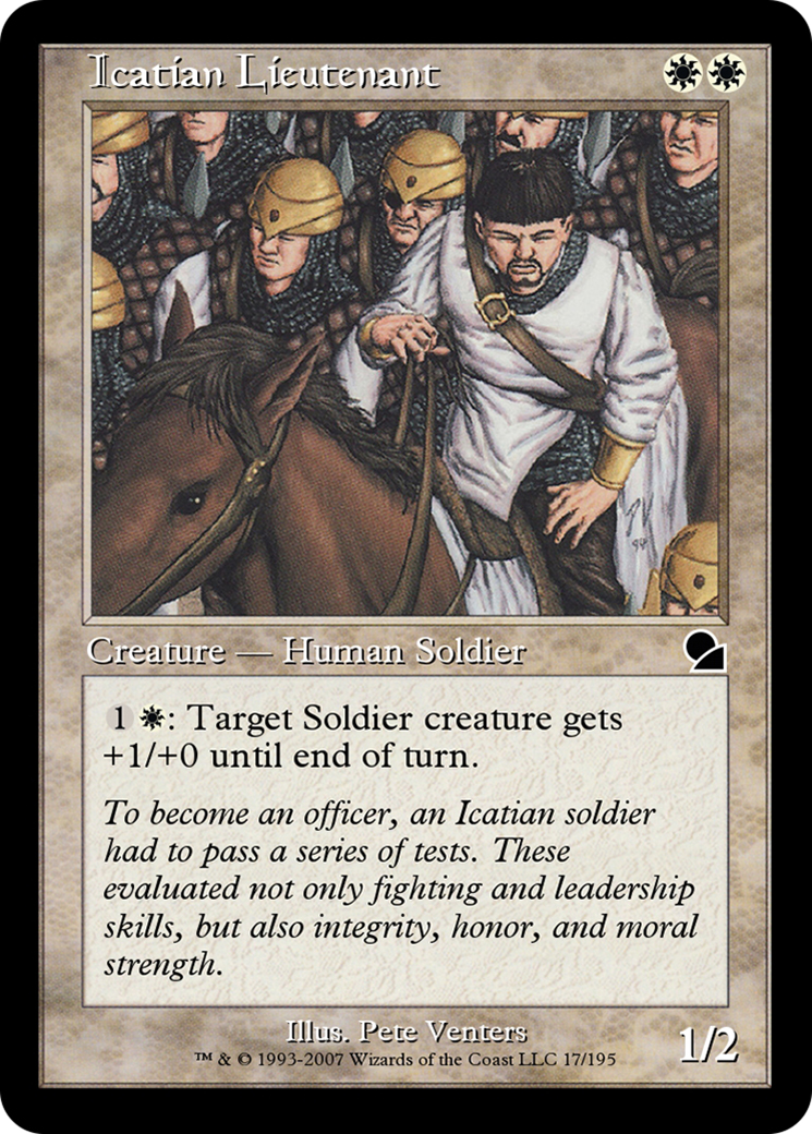 Image of Icatian Lieutenant (ME1-017) - Masters Edition