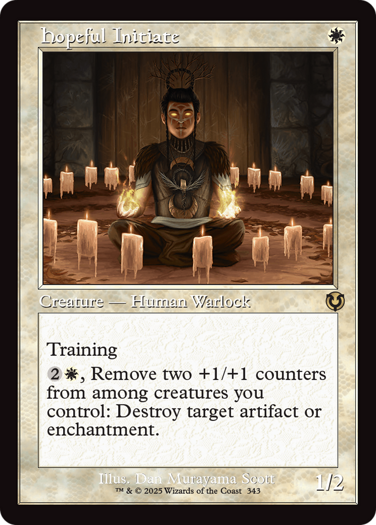 Image of Hopeful Initiate (Retro Frame) (INR-343) - Innistrad Remastered Foil