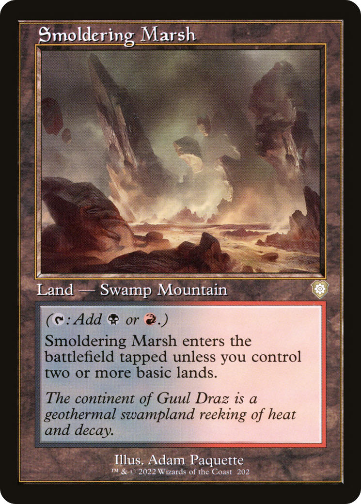 Image of Smoldering Marsh (Retro Frame) (BRC-202) - The Brothers' War Commander