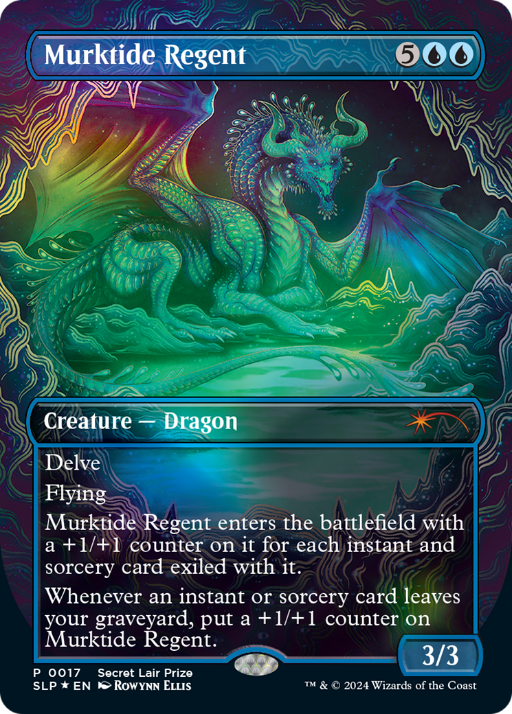 Image of Murktide Regent (SLP-017) - Secret Lair Showdown (Borderless) Foil