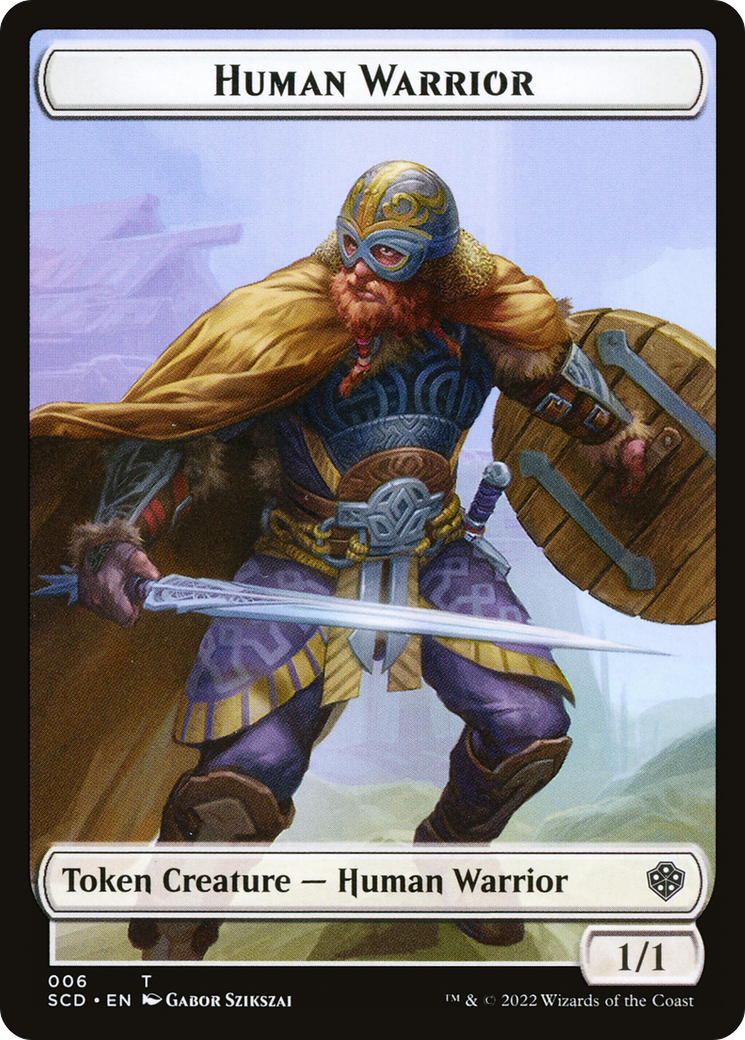 Image of Human Warrior (TSCD-006) - Starter Commander Deck Tokens