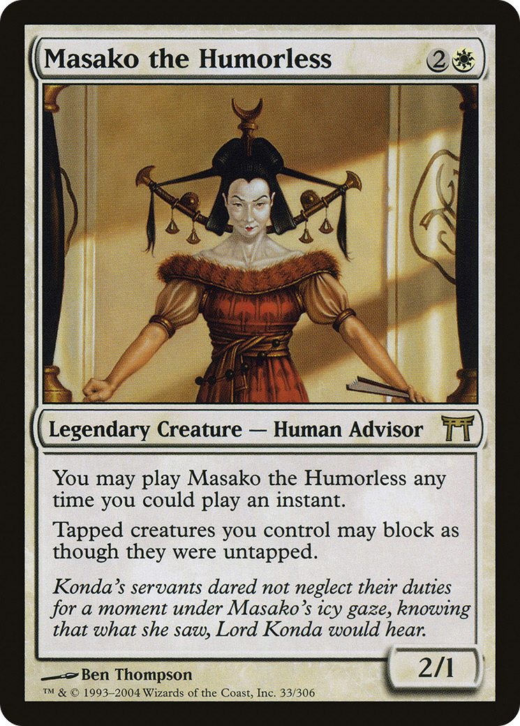 Image of Masako the Humorless (CHK-033) - Champions of Kamigawa Foil