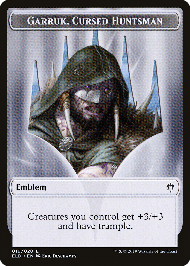 Image of Garruk, Cursed Huntsman Emblem (TELD-019) - Throne of Eldraine Tokens