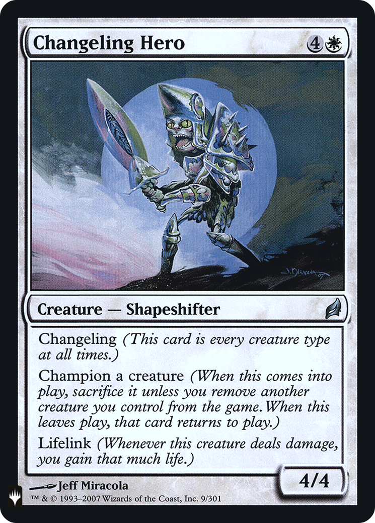 Image of Changeling Hero (PLST-LRW-9) - The List