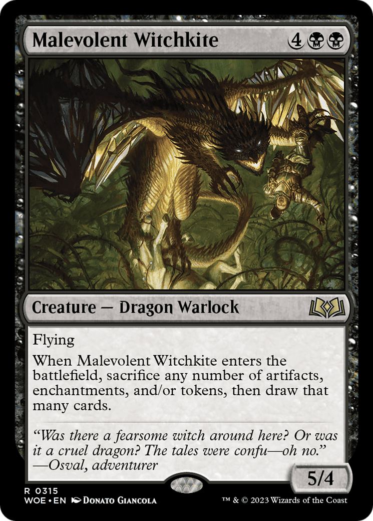 Image of Malevolent Witchkite (WOE-315) - Wilds of Eldraine Foil