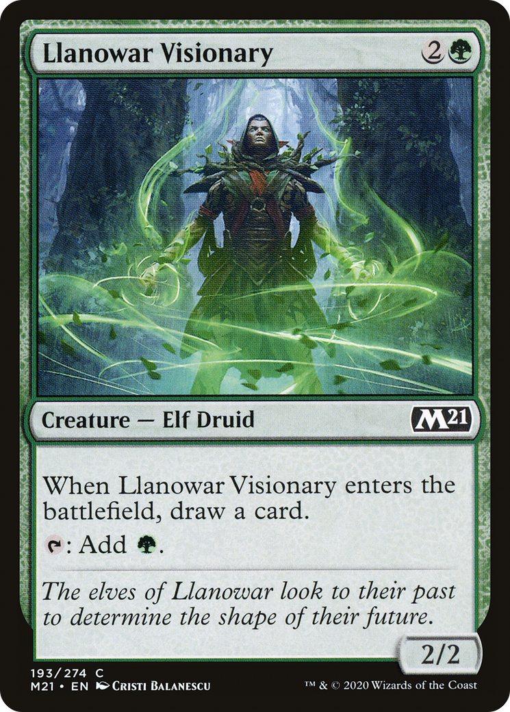 Image of Llanowar Visionary (M21-193) - Core Set 2021 Foil