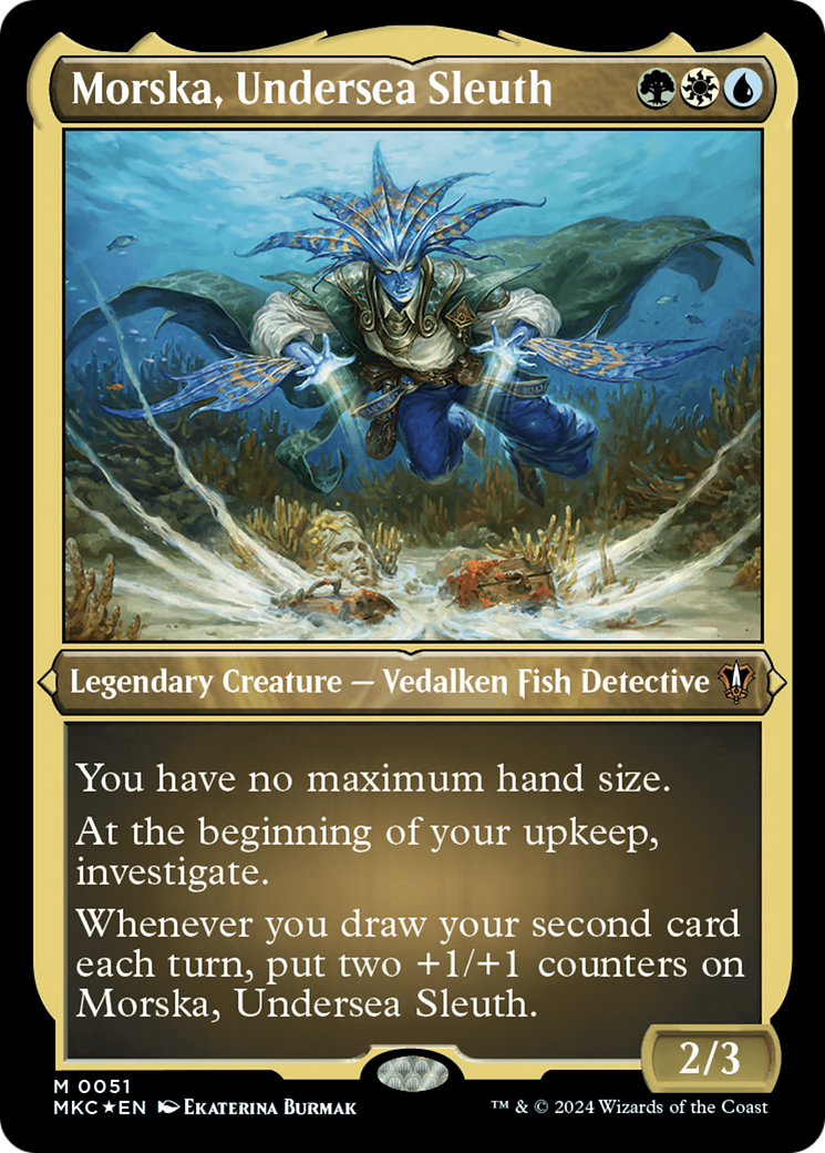 Image of Morska, Undersea Sleuth (Display Commander) - Thick Stock (MKC-051) - Murders at Karlov Manor Commander Foil