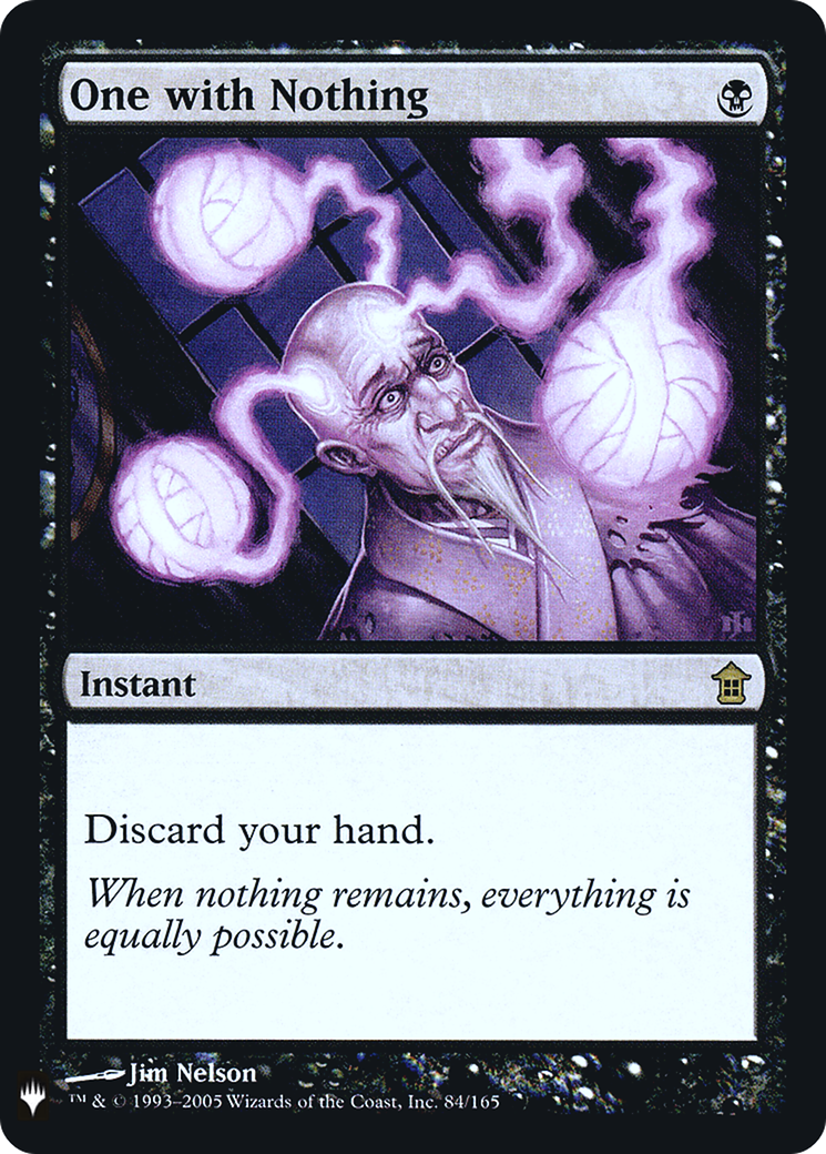 Image of One with Nothing (LIST-084) - The List Foil