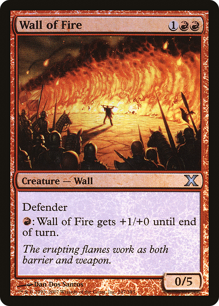 Image of Wall of Fire (10E-247★) - Tenth Edition Foil