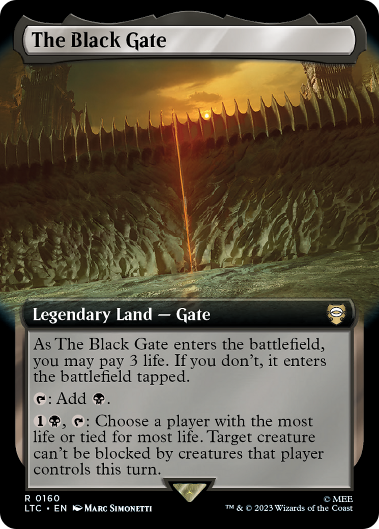 Image of The Black Gate (Extended Art) (LTC-160) - Tales of Middle-earth Commander: (Extended Art)