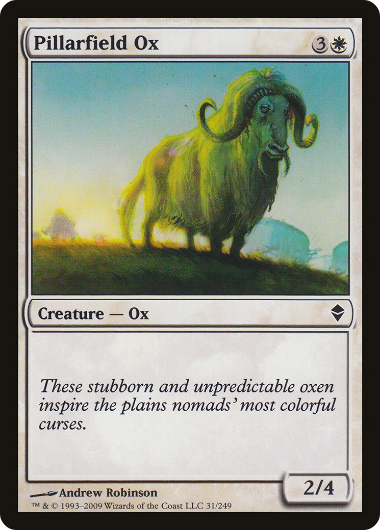 Image of Pillarfield Ox (ZEN-031) - Zendikar Foil