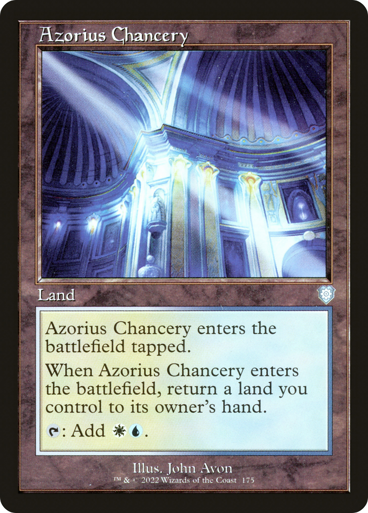 Image of Azorius Chancery (Retro Frame) (BRC-175) - The Brothers' War Commander