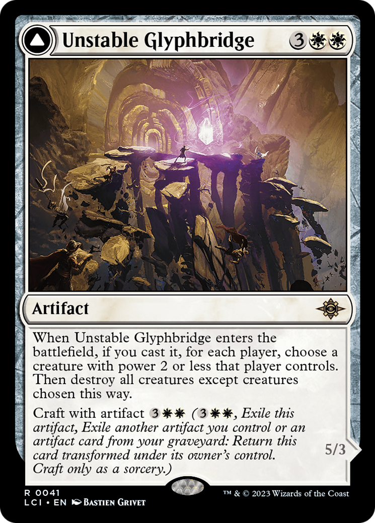 Image of Unstable Glyphbridge (LCI-041) - The Lost Caverns of Ixalan Foil