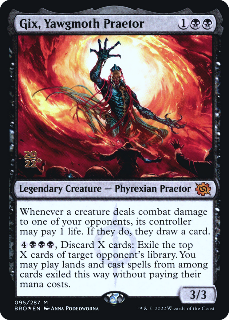 Image of Gix, Yawgmoth Praetor (PRE-095) - The Brothers' War Promos Foil