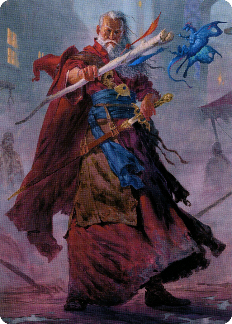 Image of Elminster // Elminster (ACLB-064) - Battle for Baldur's Gate Art Series (Borderless) Foil