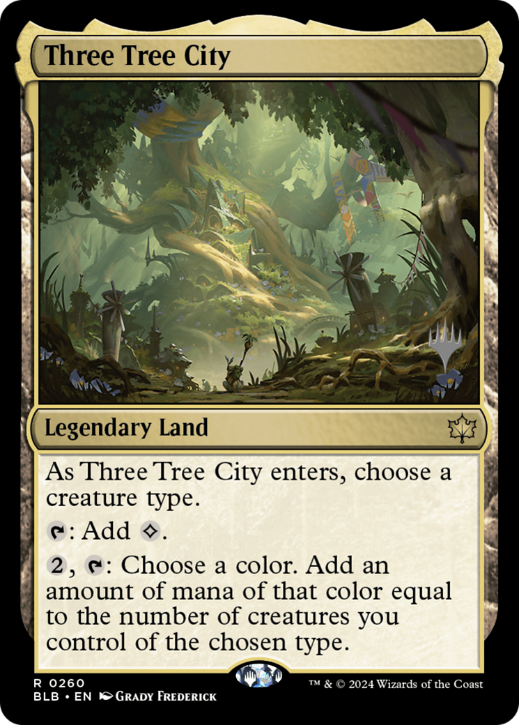 Image of Three Tree City (PPBLB-260) - Bloomburrow Promos Foil